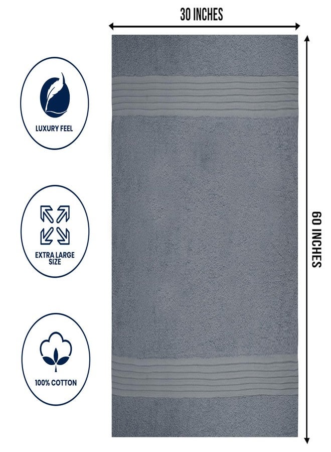 Textila Bath Sheets - 35x70 Inch Oversized 100% Cotton Towels, Super Soft, Highly Absorbent & Lightweight - Ideal for Everyday Use, Spa & Hotel (Grey - Pack of 2) - Image 5
