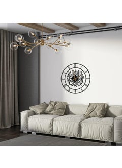 Hometrix Hometrix Metal Arabic Number Wall Clock for Home Decor Modern Islamic Wall Art Decor Silent Big Size Islamic Wall Clock for Home Decor Muslim Gifts 40 cm DA107  - Image 3