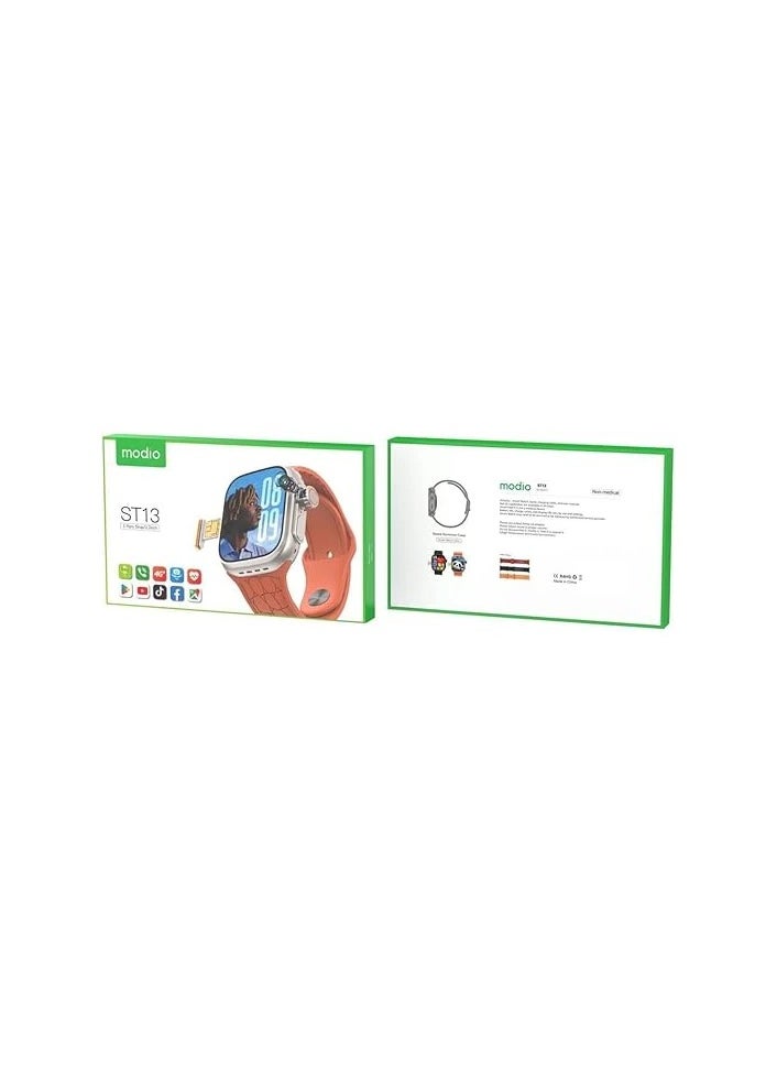 modio - Modio ST13 3 Pairs Strap 2.2inch LED Display 4G Sim Support With Camera - Image 1