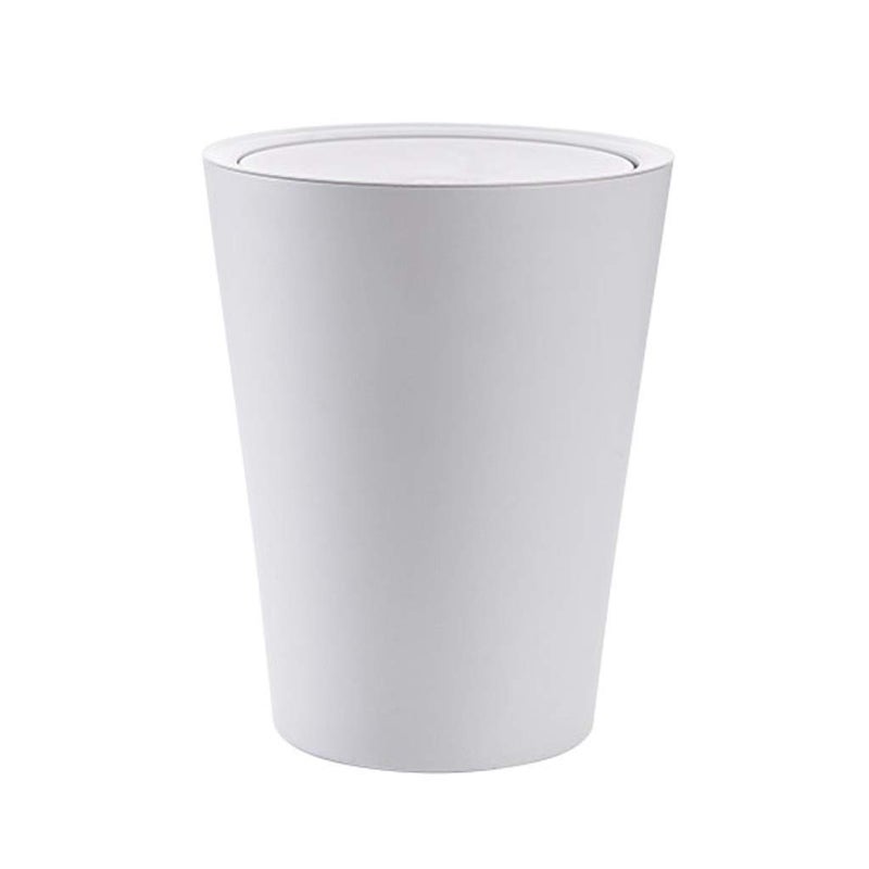 Garbage Can Creative Simple Trash Can Round Living Room Dining Room Kitchen Garbage Box Two Colors Choice Wastepaper Basket (Color : GrayB) - Image 1