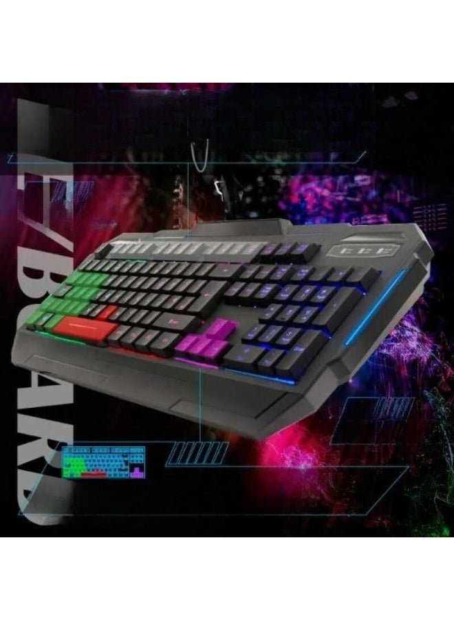 4-in-1 Gaming Combo Set with Keyboard, Mouse, Headset and Mouse Pad, Wired RGB Backlight Accessories for PC Gaming Setup - Image 3
