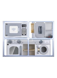 AL BADER ALBADER Wooden Kitchen Set Toy, Kitchen for Kids WIth Oven, Kids Kitchen Playsetwith Play Sink Toy & Cook Food, Toy kitchen with many food accessories, For Kids 3-10 Years (White, 62 * 21.5 * 69)  - Image 3