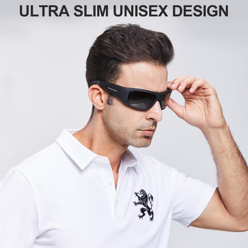 OhO sunshine OhO Smart Glasses,Polarized Sunglasses with Bluetooth Speaker,Athletic/Outdoor UV Protection and Voice Control,Unisex(Grey Lens) - Image 5