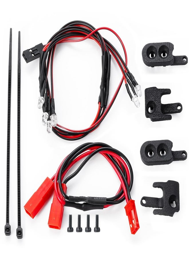 JGGZONE مصباح LED أمامي وخلفي لسيارة JGGZONE Ascent-18 RC، طقم مصابيح LED لسيارات التحكم عن بعد، مصابيح أمامية وخلفية، قطع غيار وتحديثات لسيارة Redcat Ascent-18 RC Rock Crawler بمقياس 1/18 - Image 1