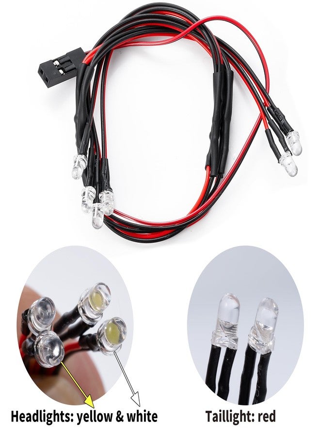 JGGZONE مصباح LED أمامي وخلفي لسيارة JGGZONE Ascent-18 RC، طقم مصابيح LED لسيارات التحكم عن بعد، مصابيح أمامية وخلفية، قطع غيار وتحديثات لسيارة Redcat Ascent-18 RC Rock Crawler بمقياس 1/18 - Image 3