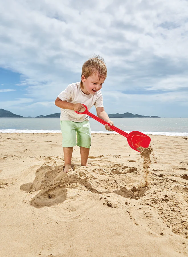 هيب Hape Mighty Sand Shovel Beach and Garden Toy Tool | Red | E4076 | Perfect for Little Hands