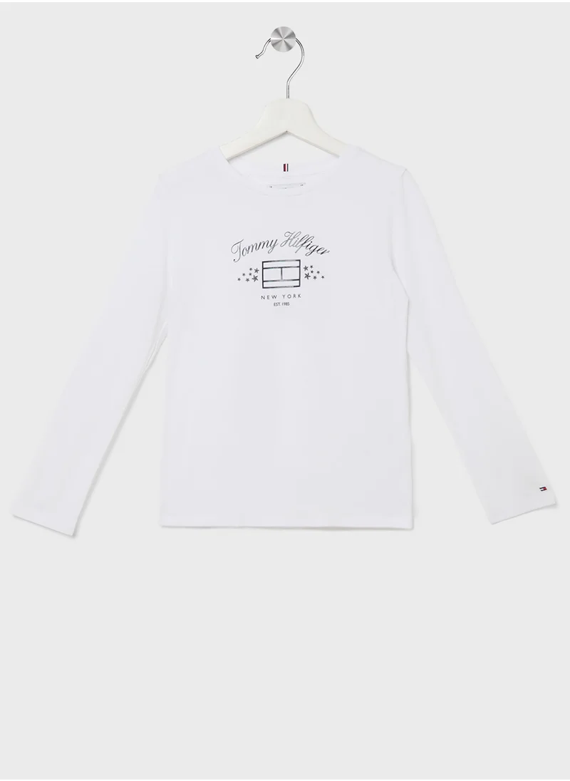 تومي هيلفيغر TH STARS FLAG PRINT TEE LS