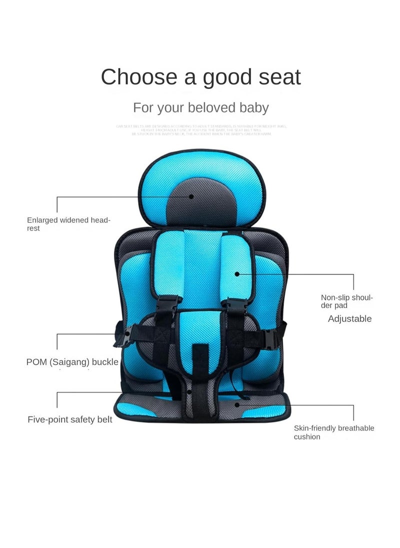 MIXDE Auto Child Safety Seat Simple Car Portable Seat Belt, Little Kids Seat Belt Adjuster,Travel Car Seat with Adjustable Shoulder Straps for Baby Kids 0-12 Years Old  - Image 5