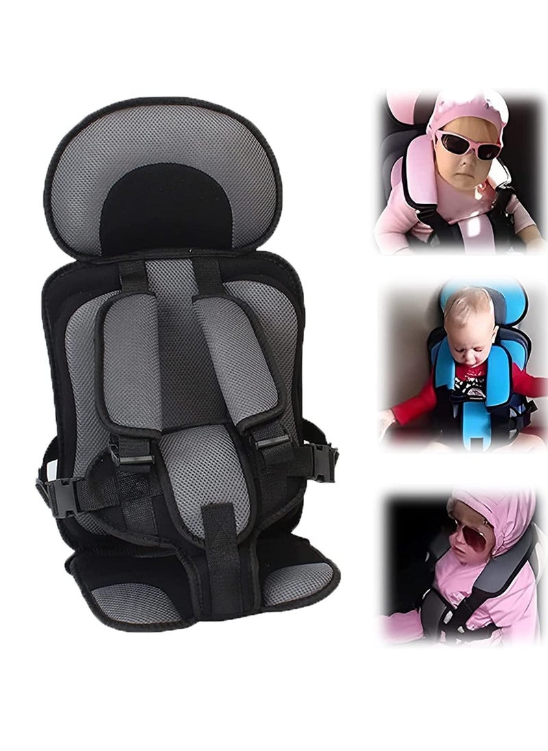 MIXDE Auto Child Safety Seat Simple Car Portable Seat Belt, Little Kids Seat Belt Adjuster,Travel Car Seat with Adjustable Shoulder Straps for Baby Kids 0-12 Years Old  - Image 1