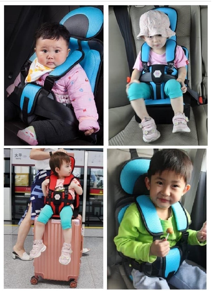 MIXDE Auto Child Safety Seat Simple Car Portable Seat Belt, Little Kids Seat Belt Adjuster,Travel Car Seat with Adjustable Shoulder Straps for Baby Kids 0-12 Years Old  - Image 3