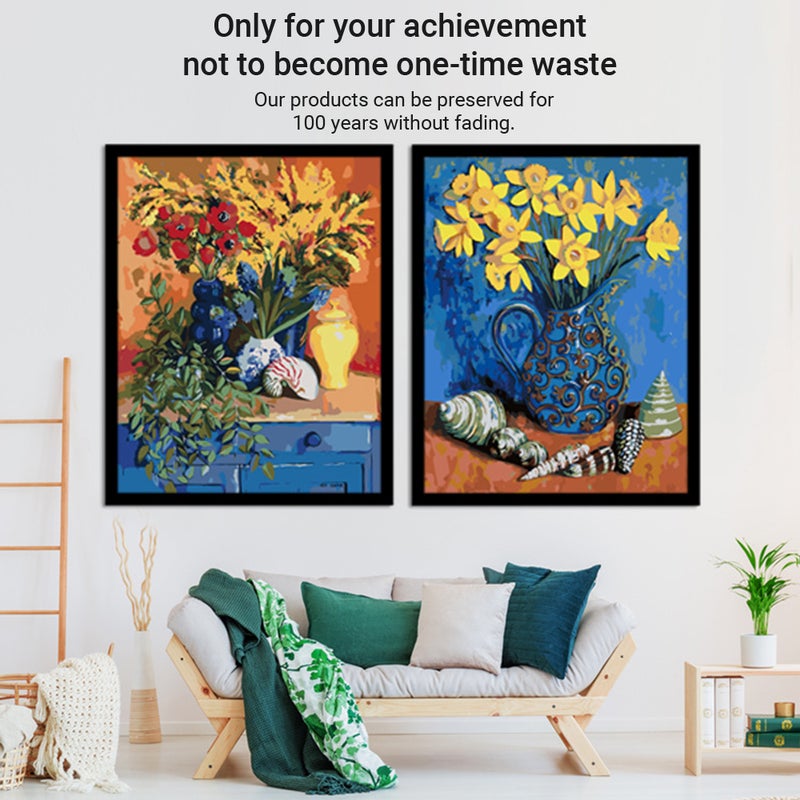 DIY Oil Painting Paint by Numbers Environmental Drawing Paintwork with Paintbrushes and Paint  for Kids & Adults - Image 4