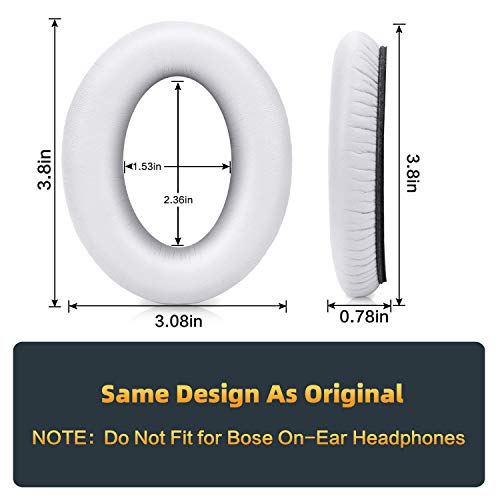 GEVO Premium Replacement Ear Pads Compatible for Bose QC35 & QC35ii Over-Ear Headphones Made by GEVO- Comfortable Adaptive Memory Foam and Extra Durable Earpads Kit for Bose QuietComfort 35 &35ii(White) - Image 3