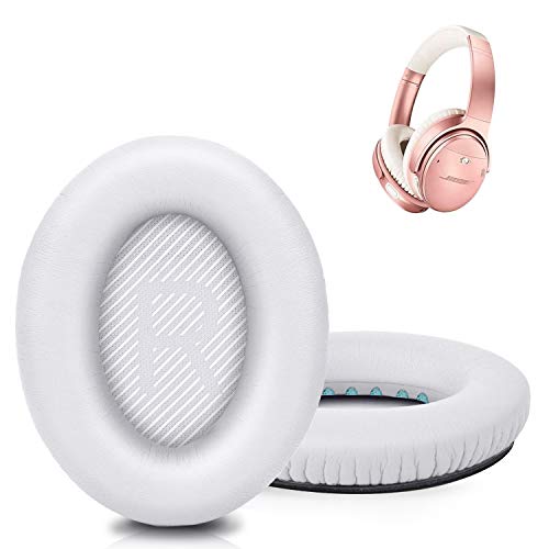 GEVO Premium Replacement Ear Pads Compatible for Bose QC35 & QC35ii Over-Ear Headphones Made by GEVO- Comfortable Adaptive Memory Foam and Extra Durable Earpads Kit for Bose QuietComfort 35 &35ii(White) - Image 1