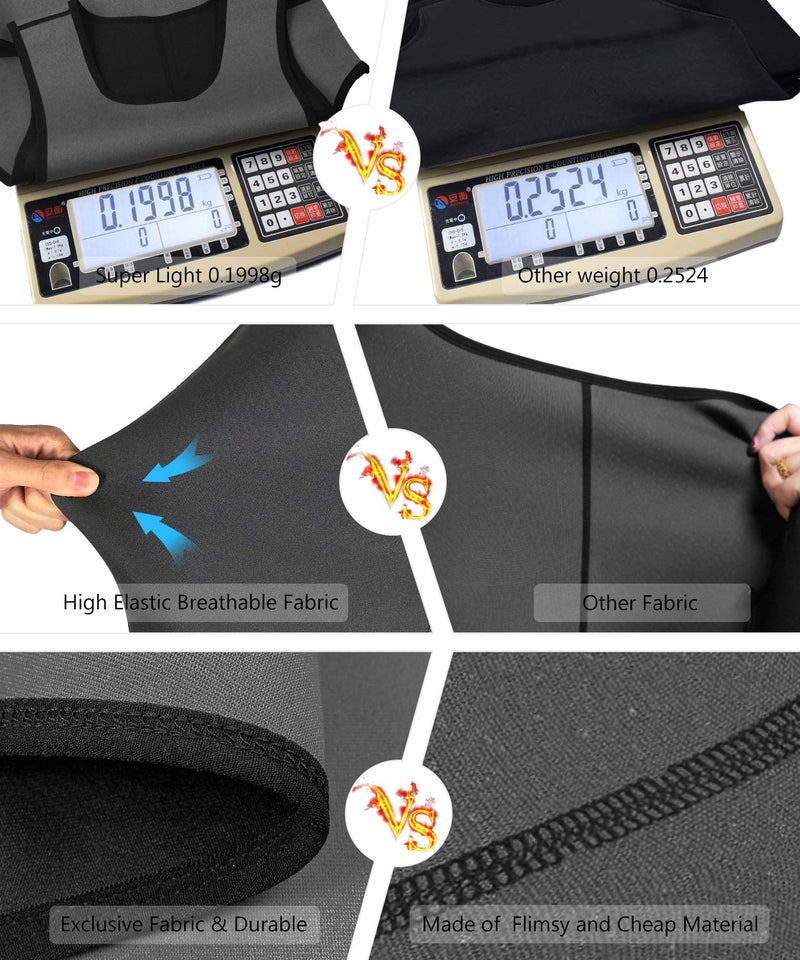 NonEcho Men Neoprene Waist Trainer Sauna Vest Gym Hot Sweat Tank Top Workout Shirt Shapewear Body Shaper No Zipper - Image 4