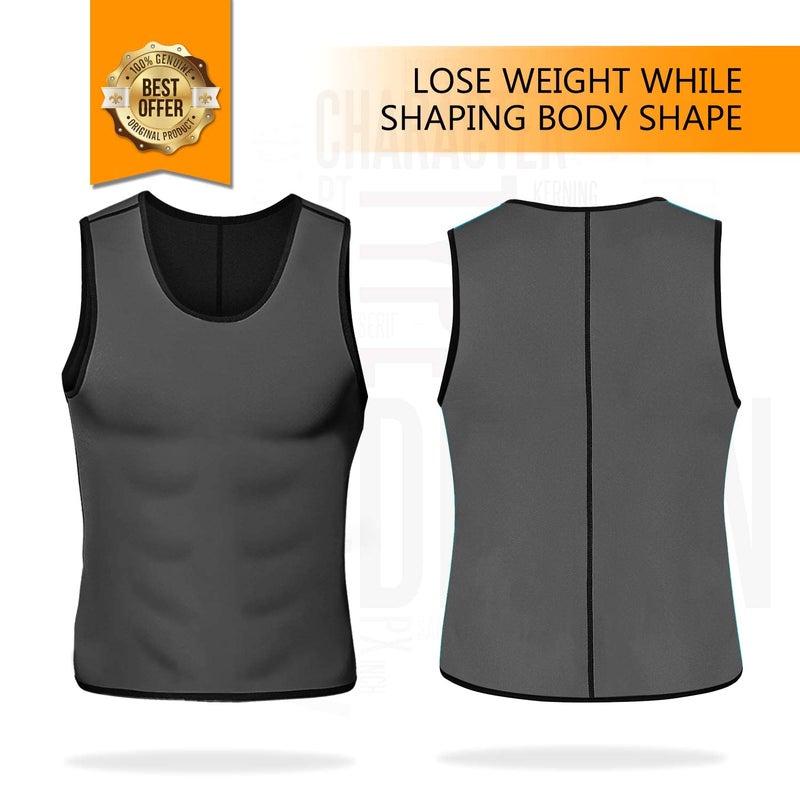 NonEcho Men Neoprene Waist Trainer Sauna Vest Gym Hot Sweat Tank Top Workout Shirt Shapewear Body Shaper No Zipper - Image 5