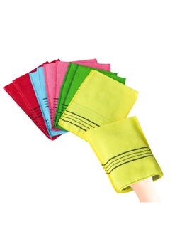 obmwang 10 Pieces Korean Exfoliating Mitts Asian Exfoliating Bath Washcloth Body Exfoliating Scrub Towel For Women Men Shower Bathing Exfoliating (5 Colors)  - Image 1