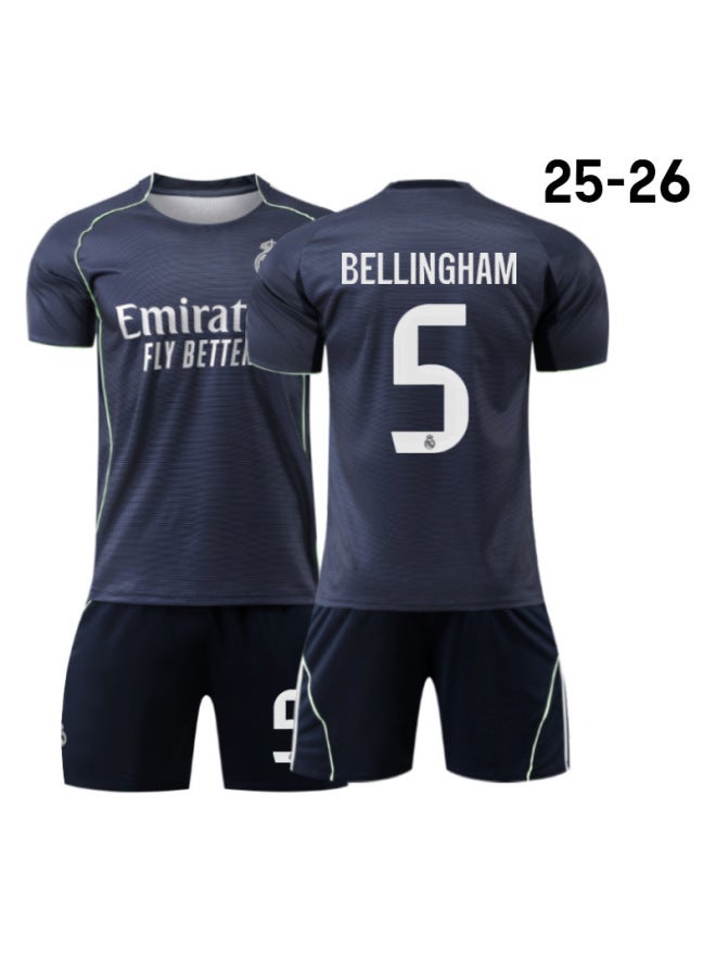 2526 Real Madrid New Away Jersey Number 9 Mbappe Jersey Number 7 Vinicius Number 5 Number 7 C Ronaldo Kidsren's Adult Football Uniform
