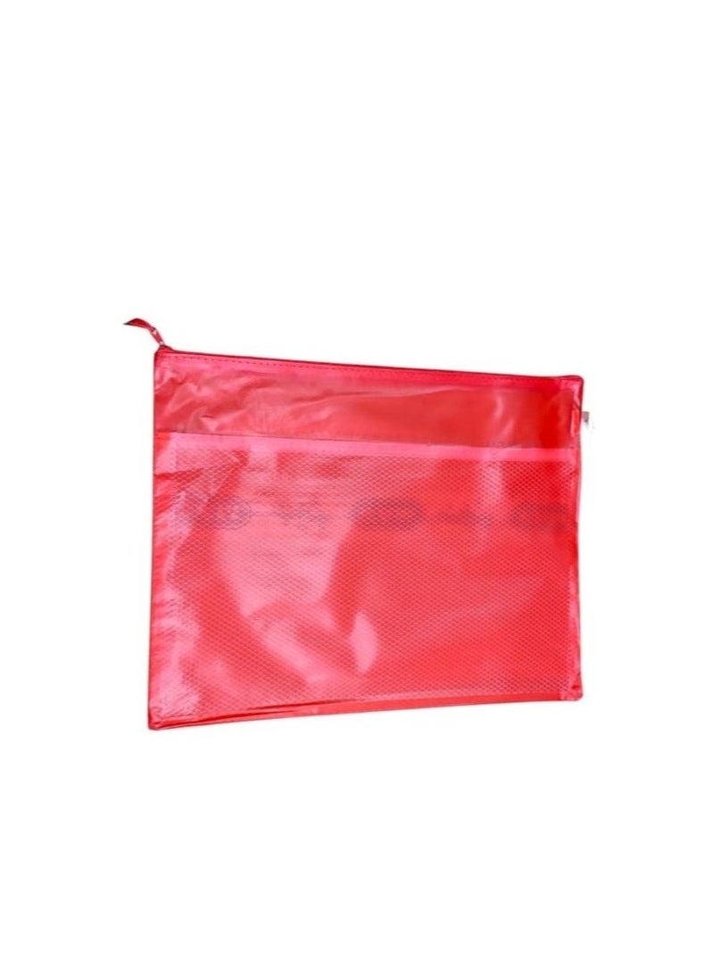 Simba File Protctor with Zipper Red B4 Model S6645-1
