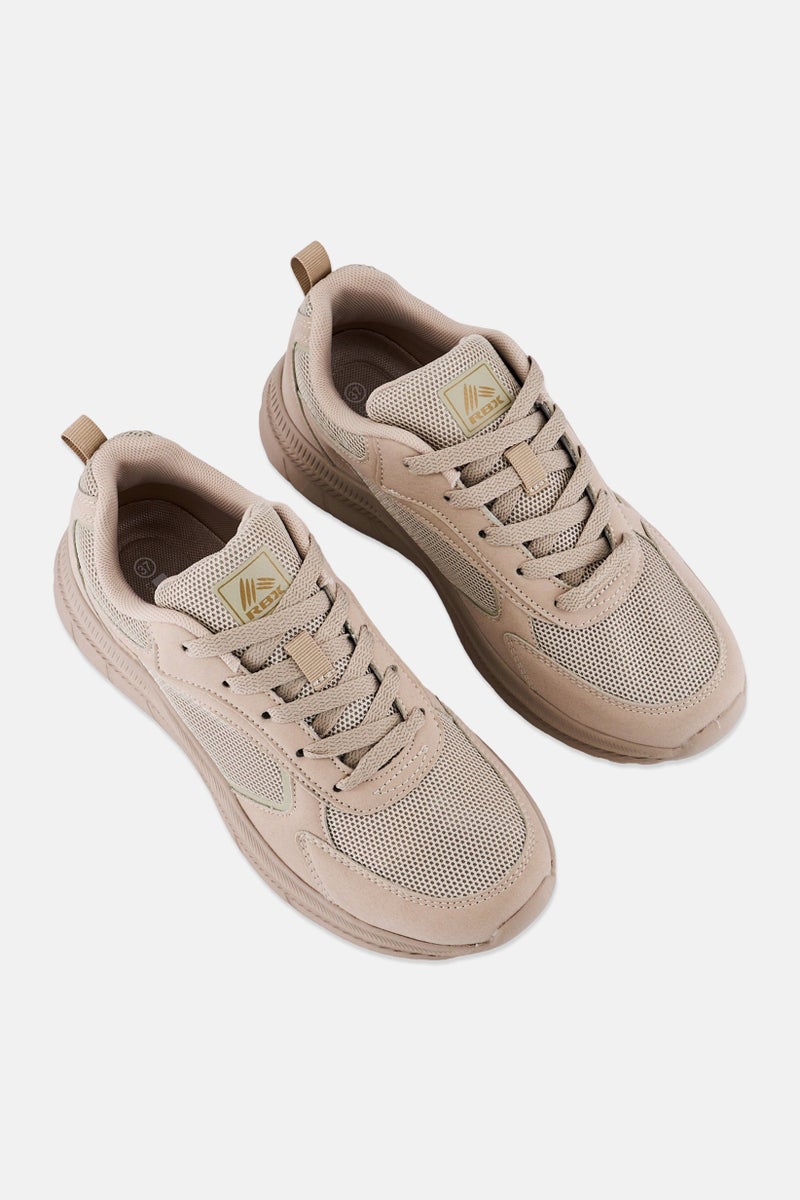 RBX Women Lace Up Running Shoes, Beige  - Image 2