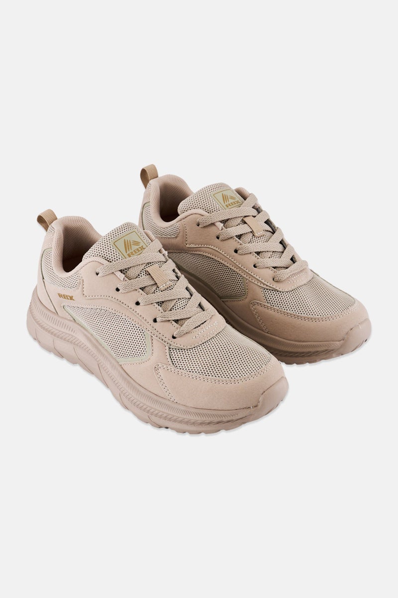 RBX Women Lace Up Running Shoes, Beige  - Image 1