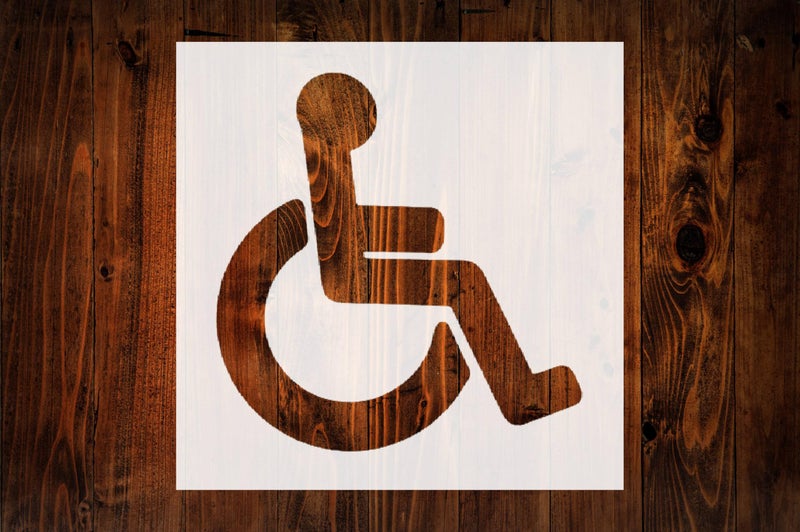 STENCILAIR Handicap Symbol Design Stencil, 12-Inch, Reusable Mylar Cutout for Accessible Signage, Art, Crafts & DIY Projects - Image 1