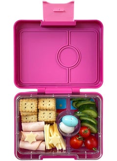 Yumbox Yumbox Malibu Purple Snack Box with Magical Unicorn Tray - 3-Compartment Bento 6.7x5.1x1.8 | Kid-Friendly | Healthy Snacks | BPA-Free & Easy Clean  - Image 5