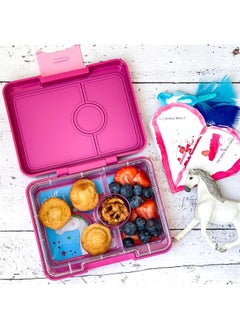 Yumbox Yumbox Malibu Purple Snack Box with Magical Unicorn Tray - 3-Compartment Bento 6.7x5.1x1.8 | Kid-Friendly | Healthy Snacks | BPA-Free & Easy Clean  - Image 4