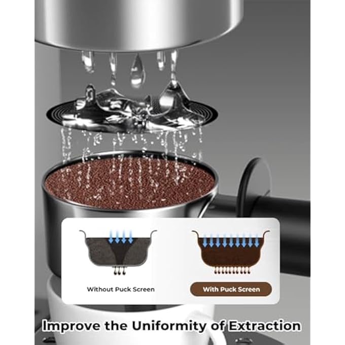 rayihni 3 Pcs 54Mm Espresso Puck Screen  02Mm Ultra Thin Puck Screen Metal Reusable Coffee Filter Compatible With Espresso Machine 54Mm Portafilter Basket Black - Image 4