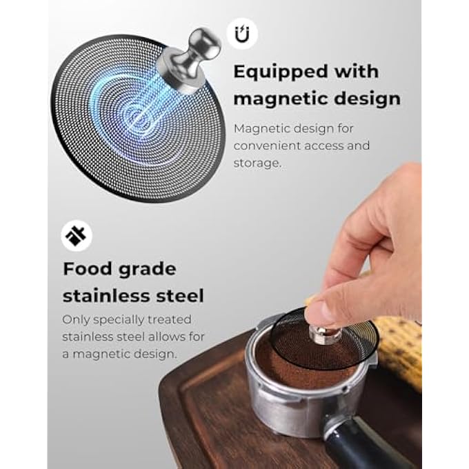 rayihni 3 Pcs 54Mm Espresso Puck Screen  02Mm Ultra Thin Puck Screen Metal Reusable Coffee Filter Compatible With Espresso Machine 54Mm Portafilter Basket Black - Image 3