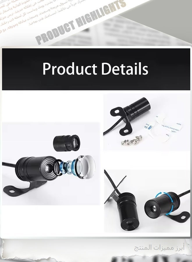 Motorcycle Wings Projector Lights, 1 Pair 12V Waterproof Dynamic Welcome Lights, Blue LED Ground Effect Atmosphere Lamps for Motorbike Chassis Modification - Image 3