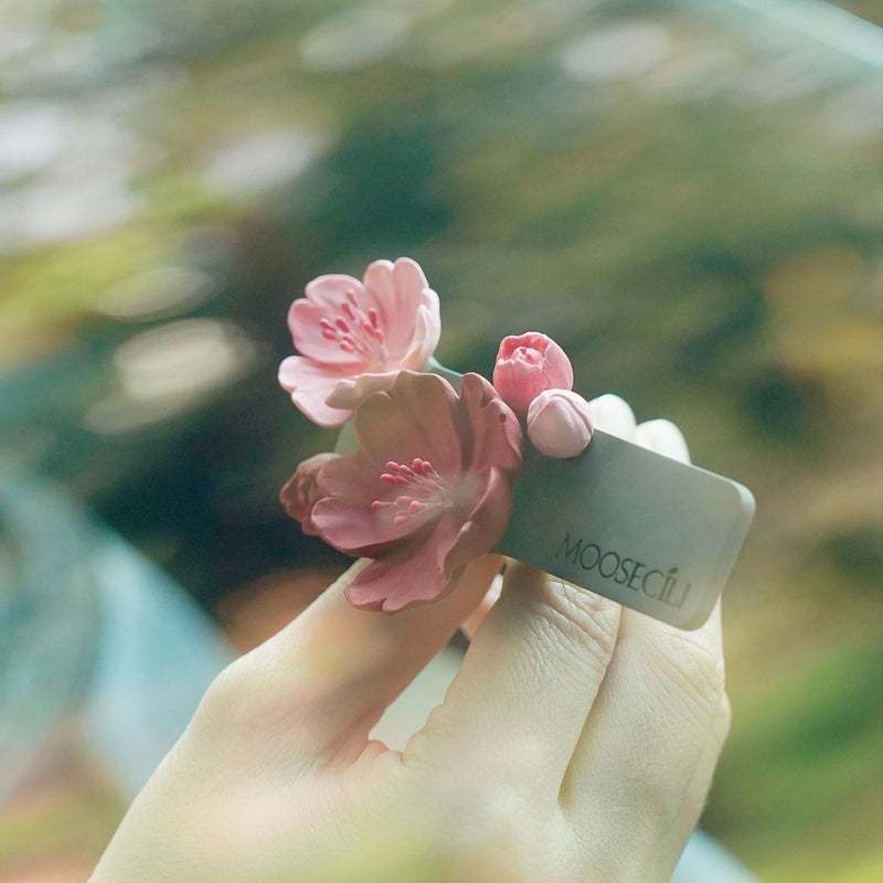Cherry Blossom & Wax Plum Car Air Vent Clip Fragrance - Red Fridge  Magnet - Image 4