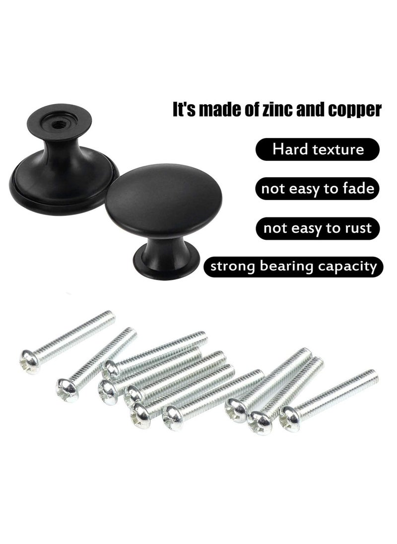 Oasisgalore 12 Pcs Vintage Black Knobs Handle Pulls 30mm Round Knobs for Cabinet Drawer Kitchen Bathroom Cupboard  - Image 4