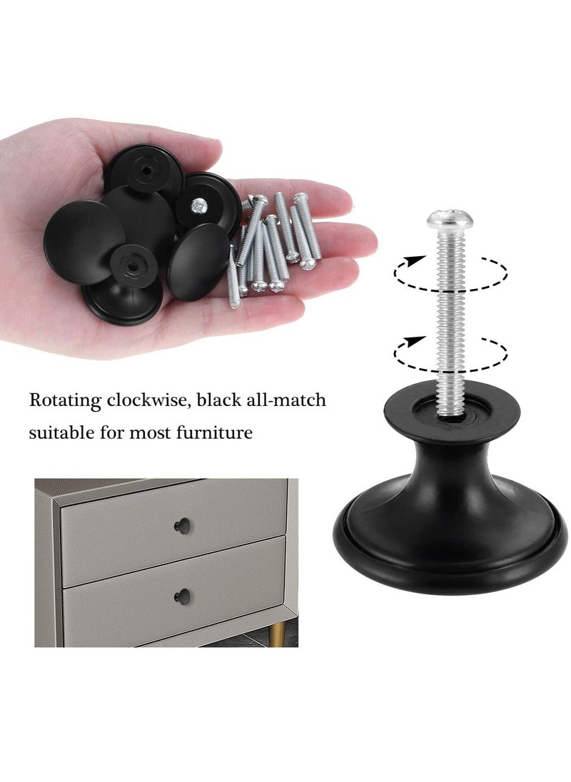 Oasisgalore 12 Pcs Vintage Black Knobs Handle Pulls 30mm Round Knobs for Cabinet Drawer Kitchen Bathroom Cupboard  - Image 5
