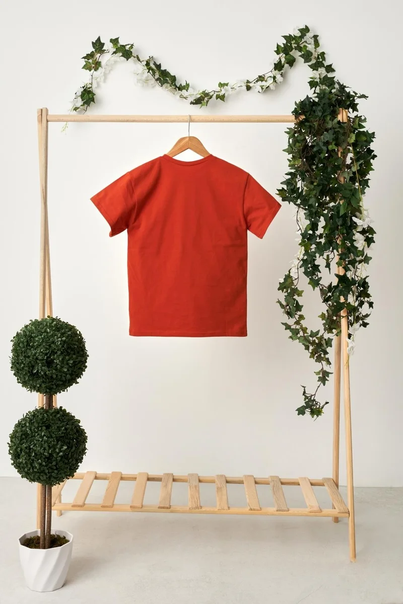 Babygiz Tile Boy Short Sleeve Crew Neck Anti-Sweat, Soft Comfortable 100% Cotton Combed Cotton T-Shirt