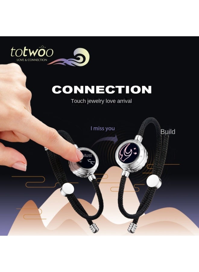 توتو Totwoo Mountain Alliance Oath Heart To Heart، اتصال عميق، حب عن بعد، تفاعل بين الثنائي، سوار استشعار، خاتم ذكي - Image 3