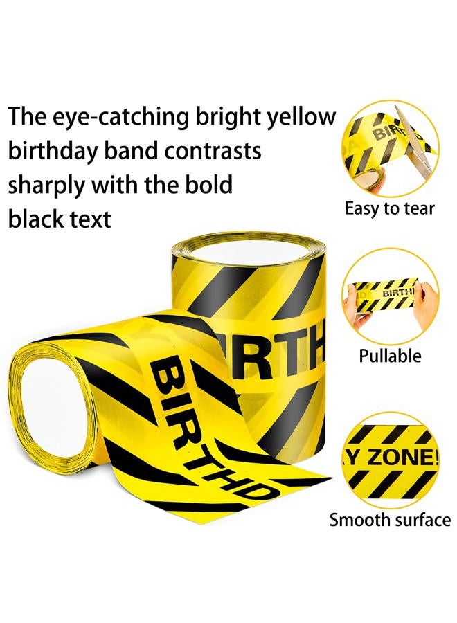 Kasyat 2 Rolls 132 Feet Construction Party Tape Themed Caution Tape for Birthday Party Supplies Construction Decorations(Classic Style) - Image 2
