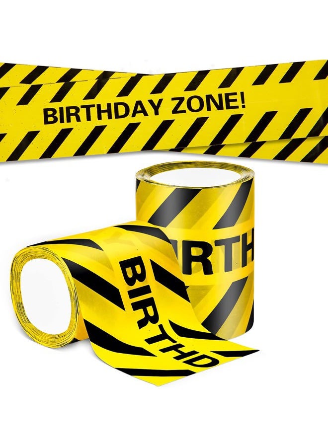 Kasyat 2 Rolls 132 Feet Construction Party Tape Themed Caution Tape for Birthday Party Supplies Construction Decorations(Classic Style) - Image 1