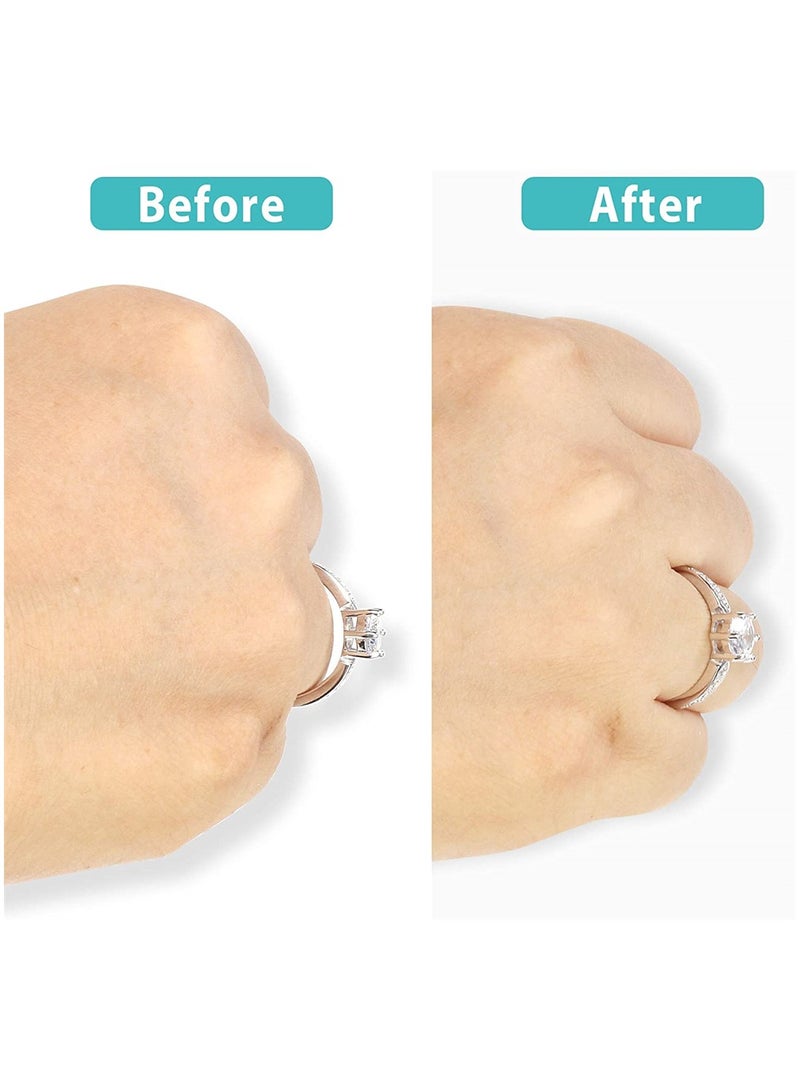 SYOSI Ring Size Adjuster, Invisible Ring Size Adjuster for Loose Rings with 8 Sizes, Ring Adjuster Fit Any Rings Guard Spacer, Ring Size Reducer Spacer Ring Guard With Wiping Cloth, 8 Pcs - Image 4