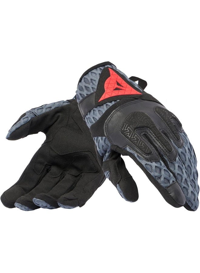 Dainese Air-Maze Unisex Summer Motorcycle Gloves, Mesh Fabric, Knuckle Protections, Touch Screen, Black/Iron Gate, 3Xl 