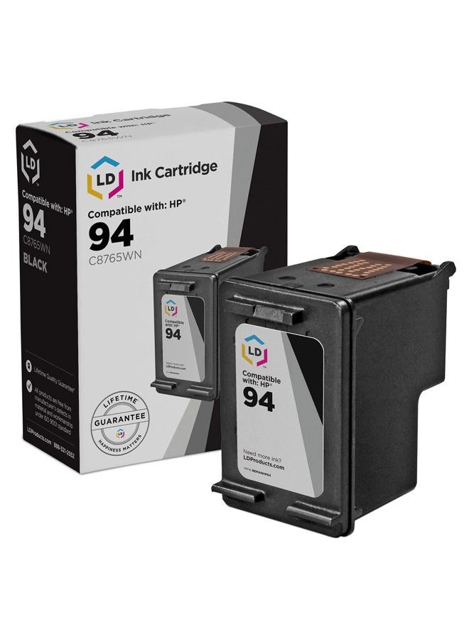 LD Products Remanufactured Ink Cartridge Replacement for HP 94 C8765WN (Black) - Image 1