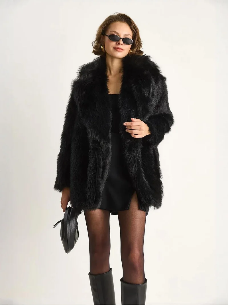 بيانكو لوتشي معطف فرو صناعي من لوتشي