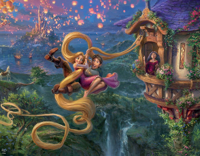 Ceaco - 4 in 1 Multipack - Thomas Kinkade - Disney Dreams Collection - Tangled, Sleeping Beauty, Peter Pan, & Mickey and Minnie - (4) 500 Piece Jigsaw Puzzles, 18 x 14 - Image 2
