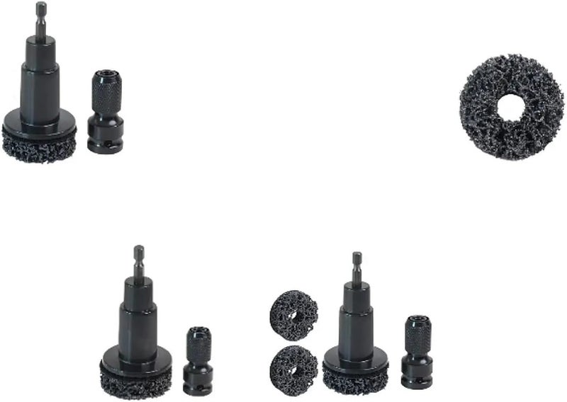 منظف براغي العجلات 10 قطع أداة إزالة الصدأ من محور العجلة متعددة الاستخدامات تنظيف مثقاب كهربائي متين للسيارات والشاحنات - Image 2