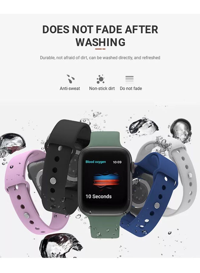 O Ozone 3 Pack Sport Bands For Apple Watch Series 10 | Ultra 2 | 8 Ultra | 9 | 8 | 7 | 6, 49/46/45/44/42mm , Soft Silicone Wristband smartwatch Strap  - Image 5