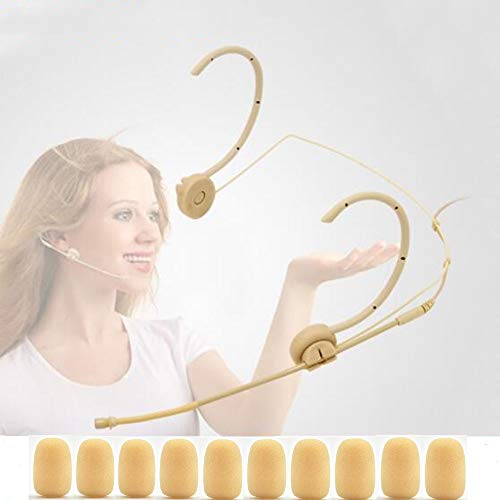 LINHUIPAD Foam Cover Windscreen Compatible with Headset Microphone,5mm Inner Circular,Hole Ear-Hook Headset Microphones(Pack of 10) - Image 5