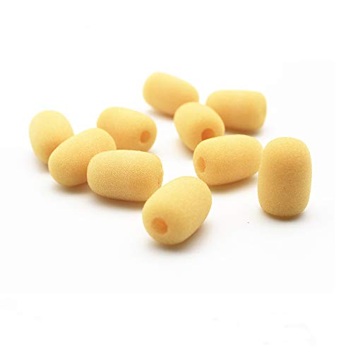 LINHUIPAD Foam Cover Windscreen Compatible with Headset Microphone,5mm Inner Circular,Hole Ear-Hook Headset Microphones(Pack of 10) - Image 1