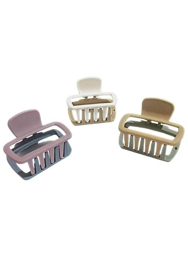DIGALI ENTERPRISE Double Shade Matte Hair Claw Clips for Women | Non-Slip Rectangle Design | Perfect for Curly & Straight Hair | Durable Hair Accessories for Daily Use (3) - Image 1