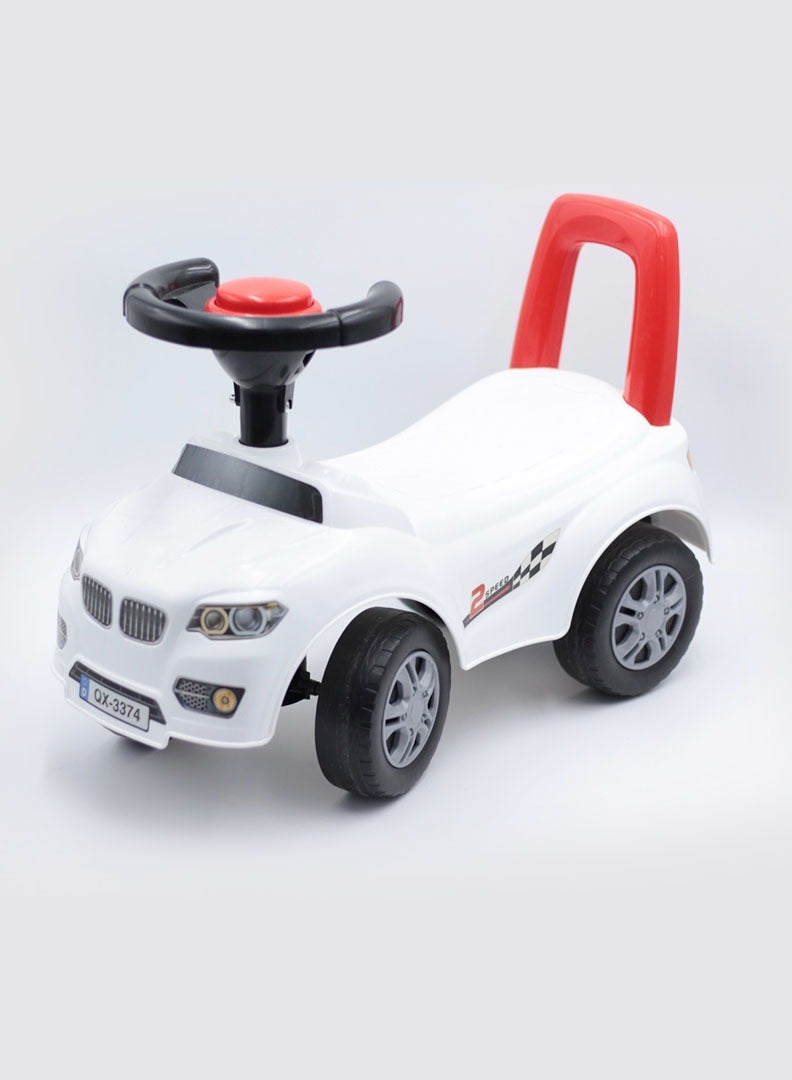 لعبة سيارة الدفع للأطفال (أبيض) - Image 1