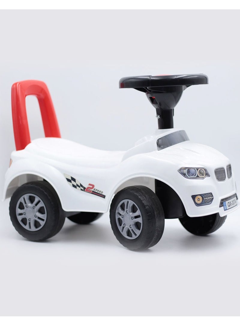 لعبة سيارة الدفع للأطفال (أبيض) - Image 3