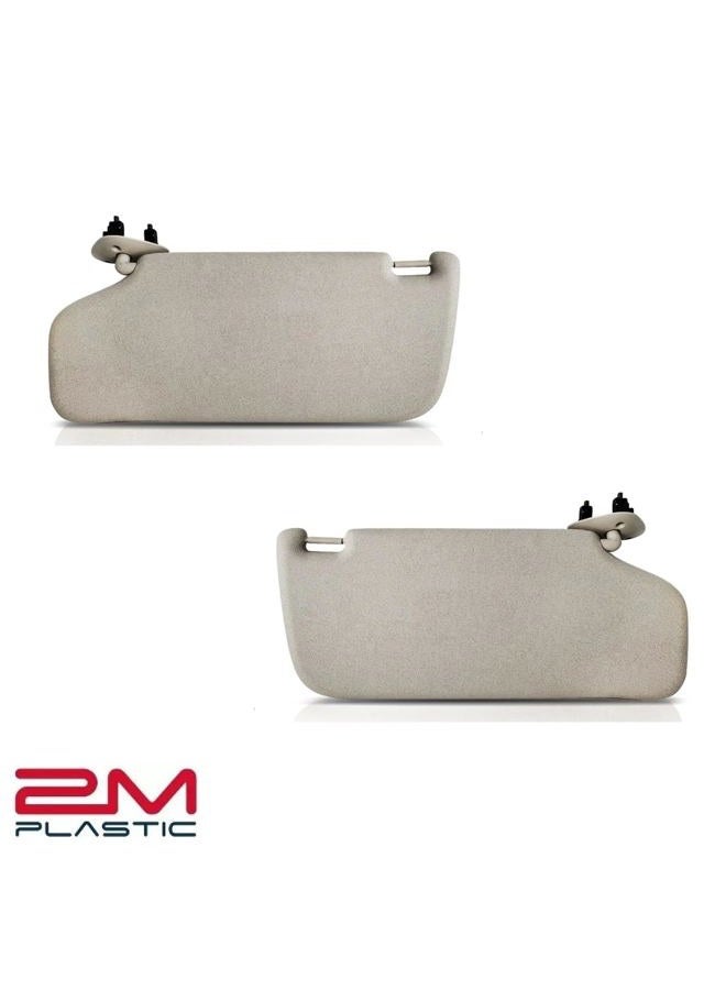 2M PLASTIC Sun Visor for Chevy Blazer S10 2000-2005 Driver & Passenger OE Quality (Gray) - Image 2